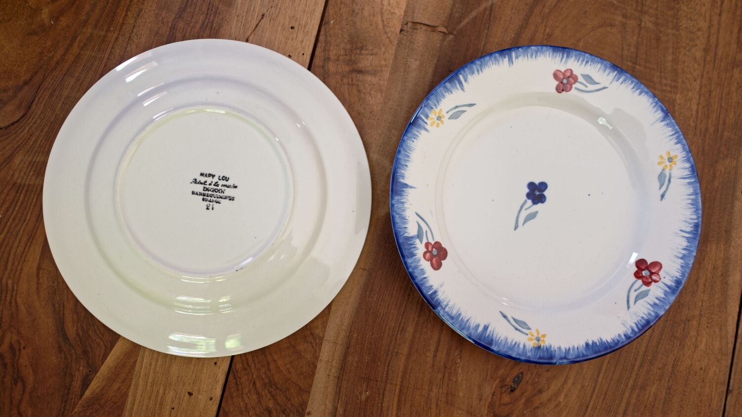 Lot 6 dessert plates Sarreguemines Digoin Mary Lou