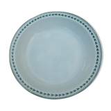 Large hollow flat diam 27 cm faience B.F.K model laurels