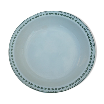 Plat creux diam 27 cm faience b.f.k  modèle lauriers