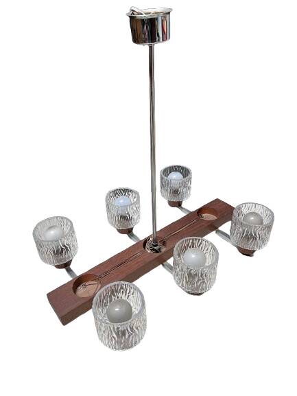 Art Deco light fixture composed of six lights