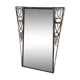 Miroir art deco 1930 en fer forge glace biseautee