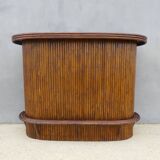 Vintage curved bamboo bar