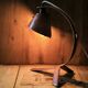 "Organic" Desk Lamp Cognac Italian Vegetable Leather & Aluminium
