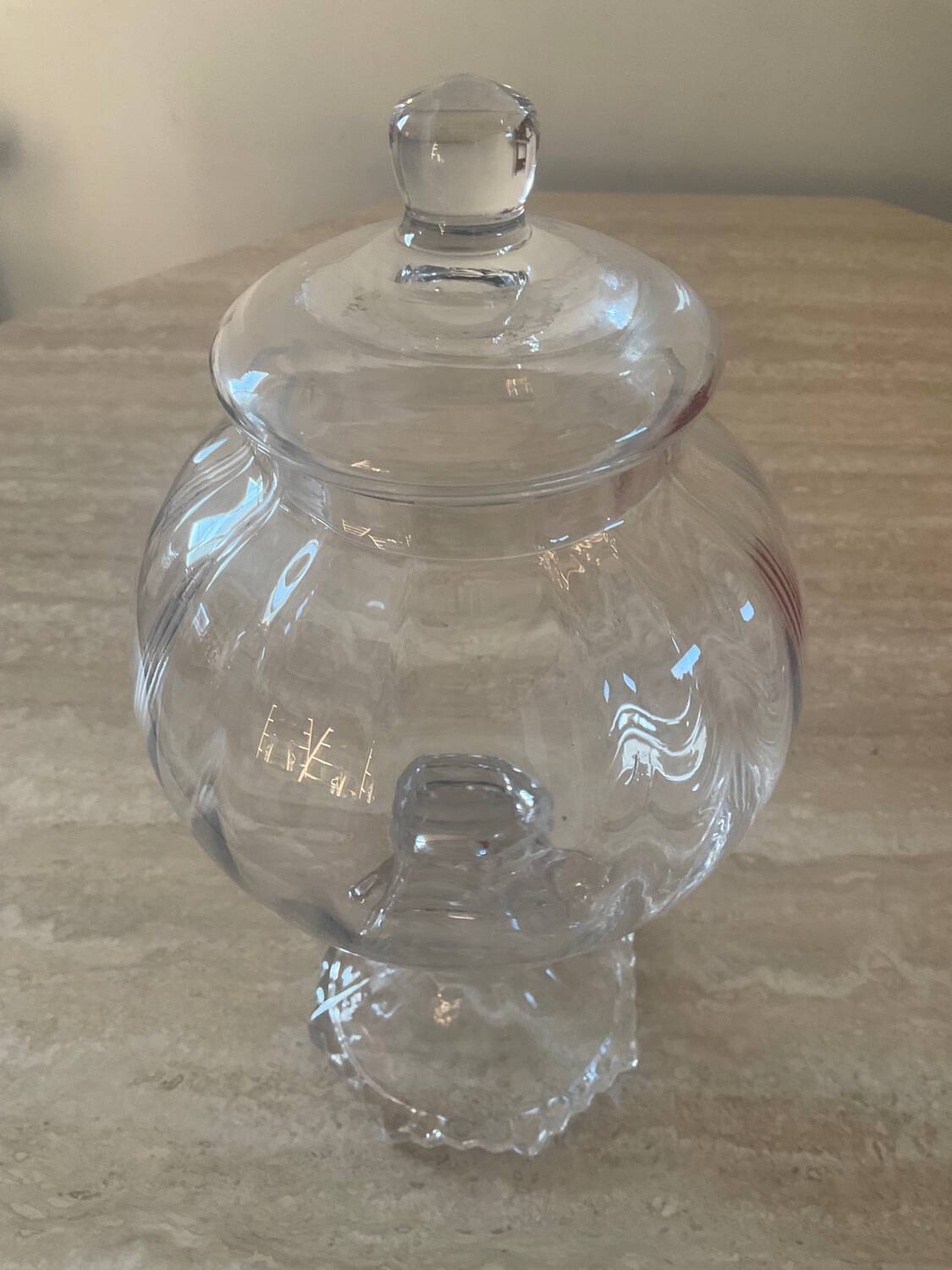 Vintage blown glass candy box