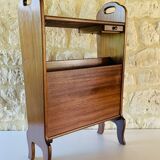 Vintage side table with magazine rack, 1960s