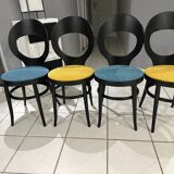 Set of 4 Baumann Bistro chairs, Mouette model, vintage 1970