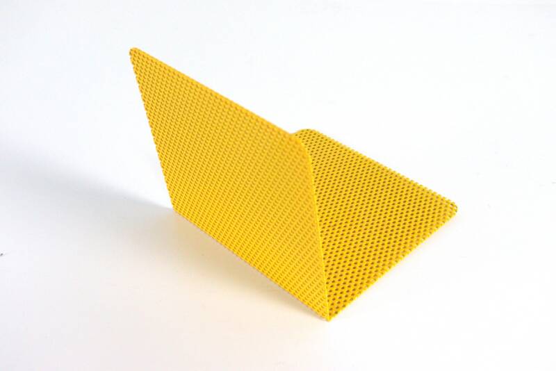 Ensemble de 3 serre-livres en métal - design vintage - jaune