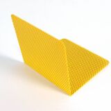 Ensemble de 3 serre-livres en métal - design vintage - jaune