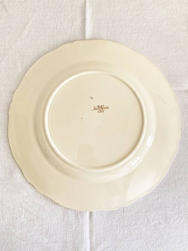 Plat Sarreguemines, motif scène chinoise