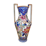 Vase amphore gien pivoines