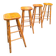 4 pine bar stools circa 1980