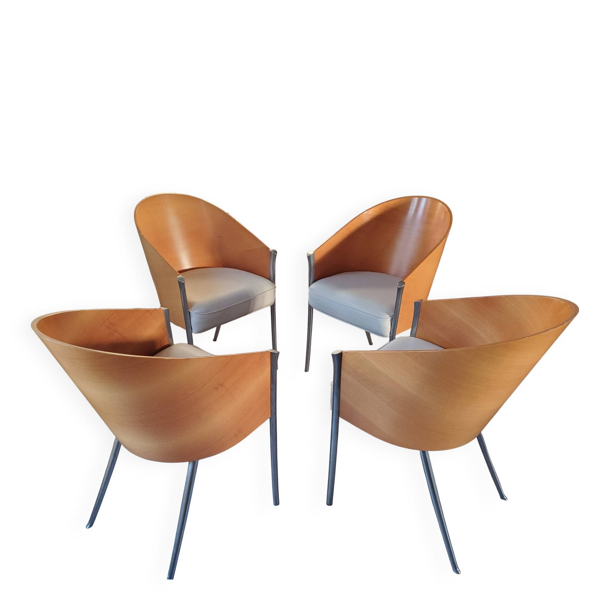 4 chaises King Costes vintage de Philippe Starck pour Aleph
