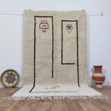 Handmade wool Berber rug 245 X 145 CM