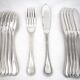 Christofle Rubans model, 6 fish cutlery, 12 pieces in silver-plated metal.