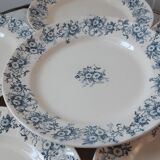 Set of 6 flat plates Terre de Fer model "Aster" XIXth