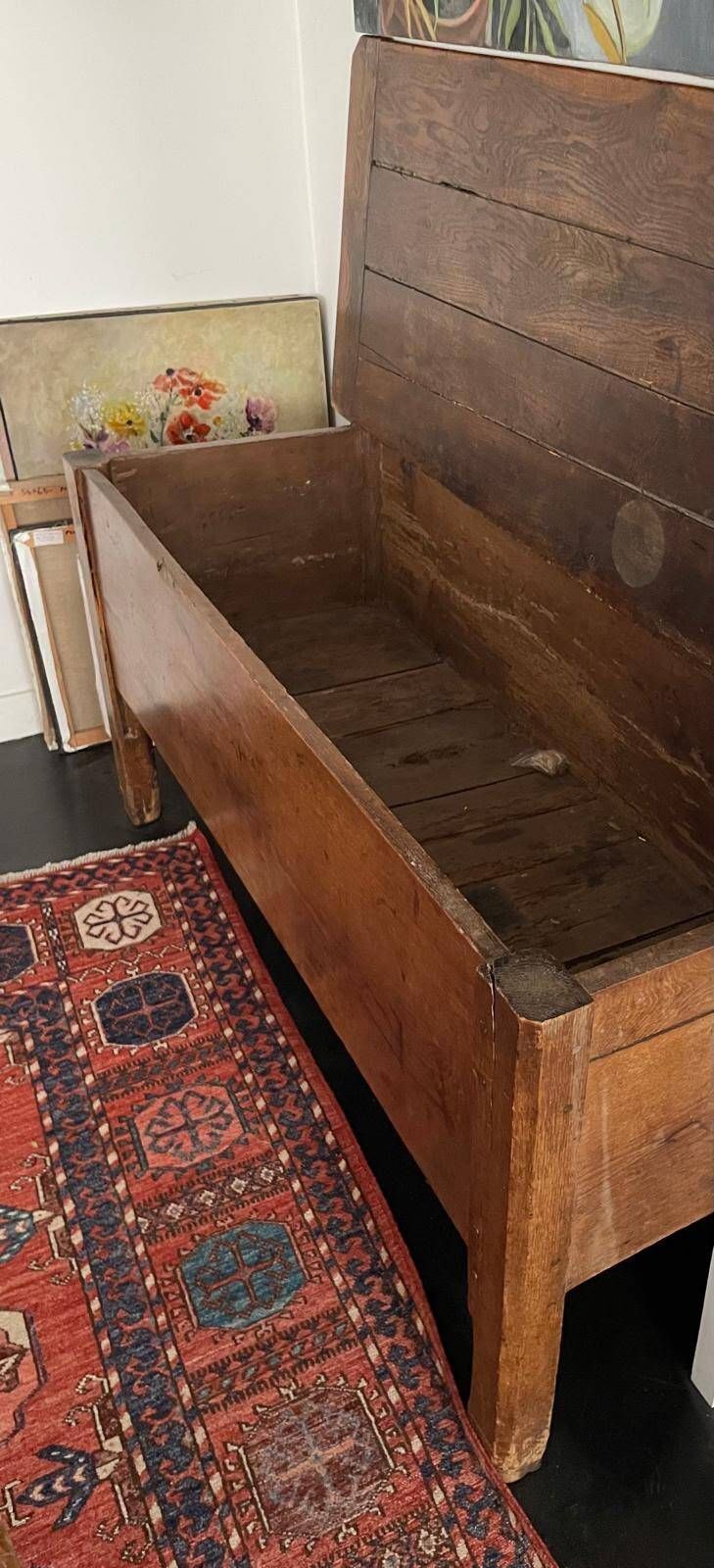 Old oak dough trough (or kneading trough)