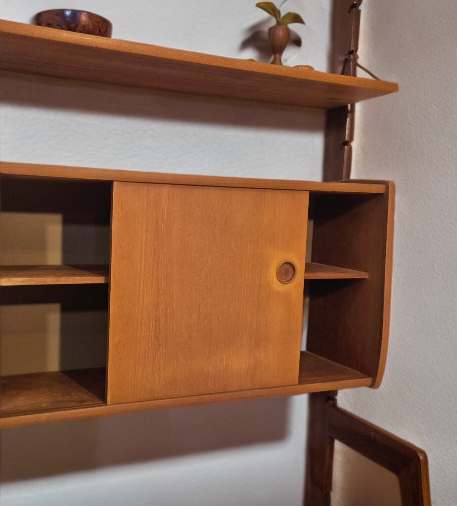 Teak shelving unit, Vintage Scandinavian 1960s