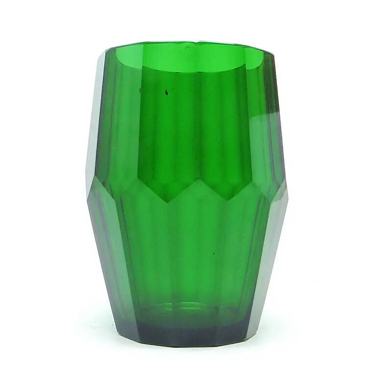 Art Deco vase, crystal, designed by J. Hoffmann, Bohemia, Czechoslovakia, 1930s