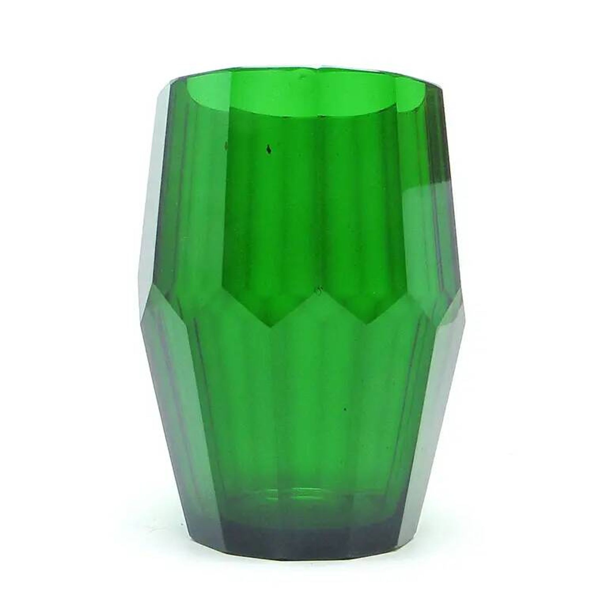 Art Deco vase, crystal, designed by J. Hoffmann, Bohemia, Czechoslovakia, 1930s