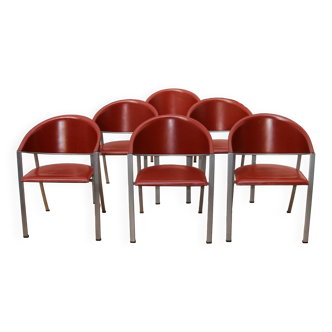 Suite de 6 chaises de salle à manger vintage