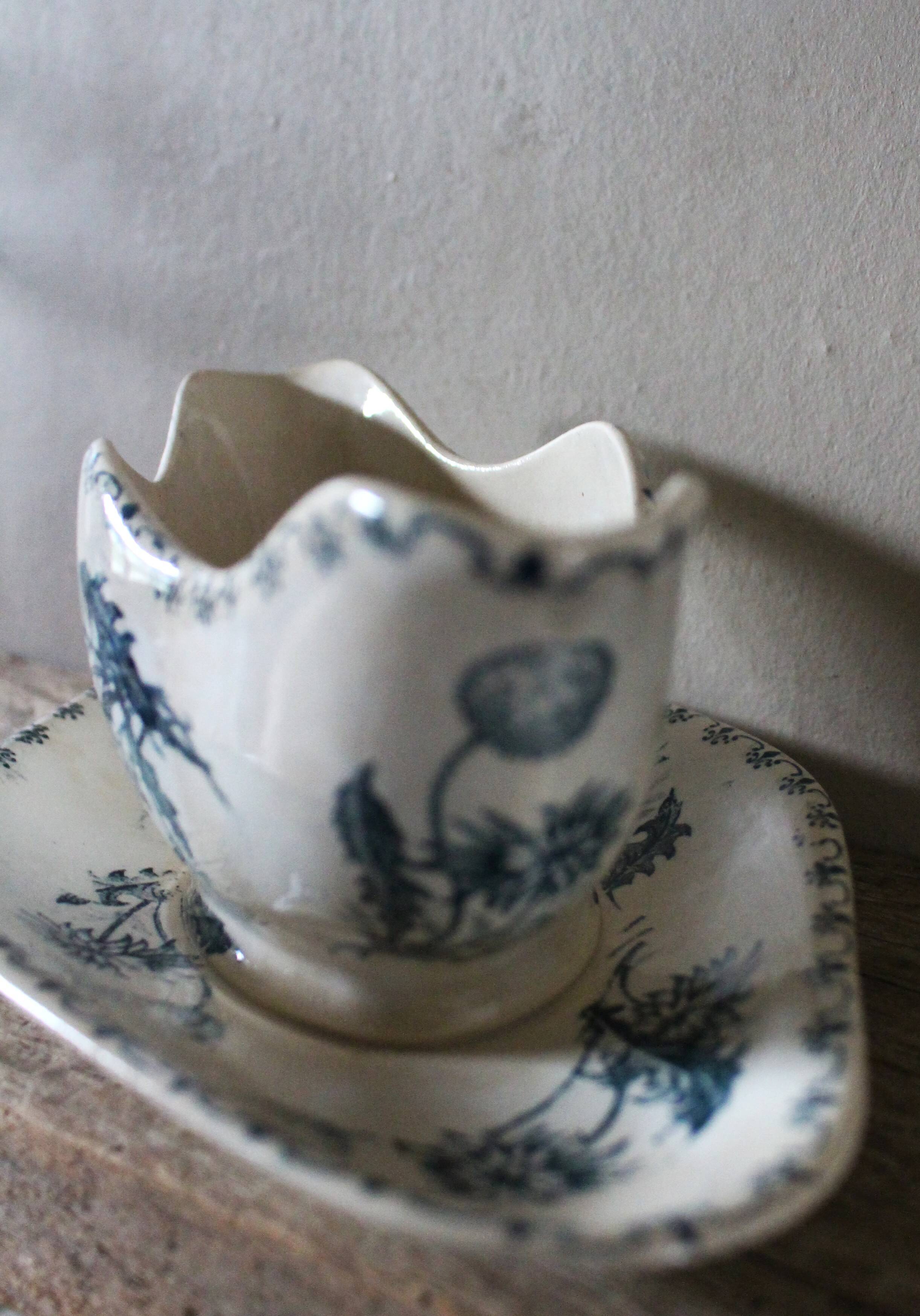 Sauceboat Terre de Fer Clairefontaine Blue Dandelion