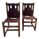 Deux chaises en cuir des années 1970