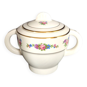 Antique sugar bowl Moulin des Loups Orchies "Angola" A748