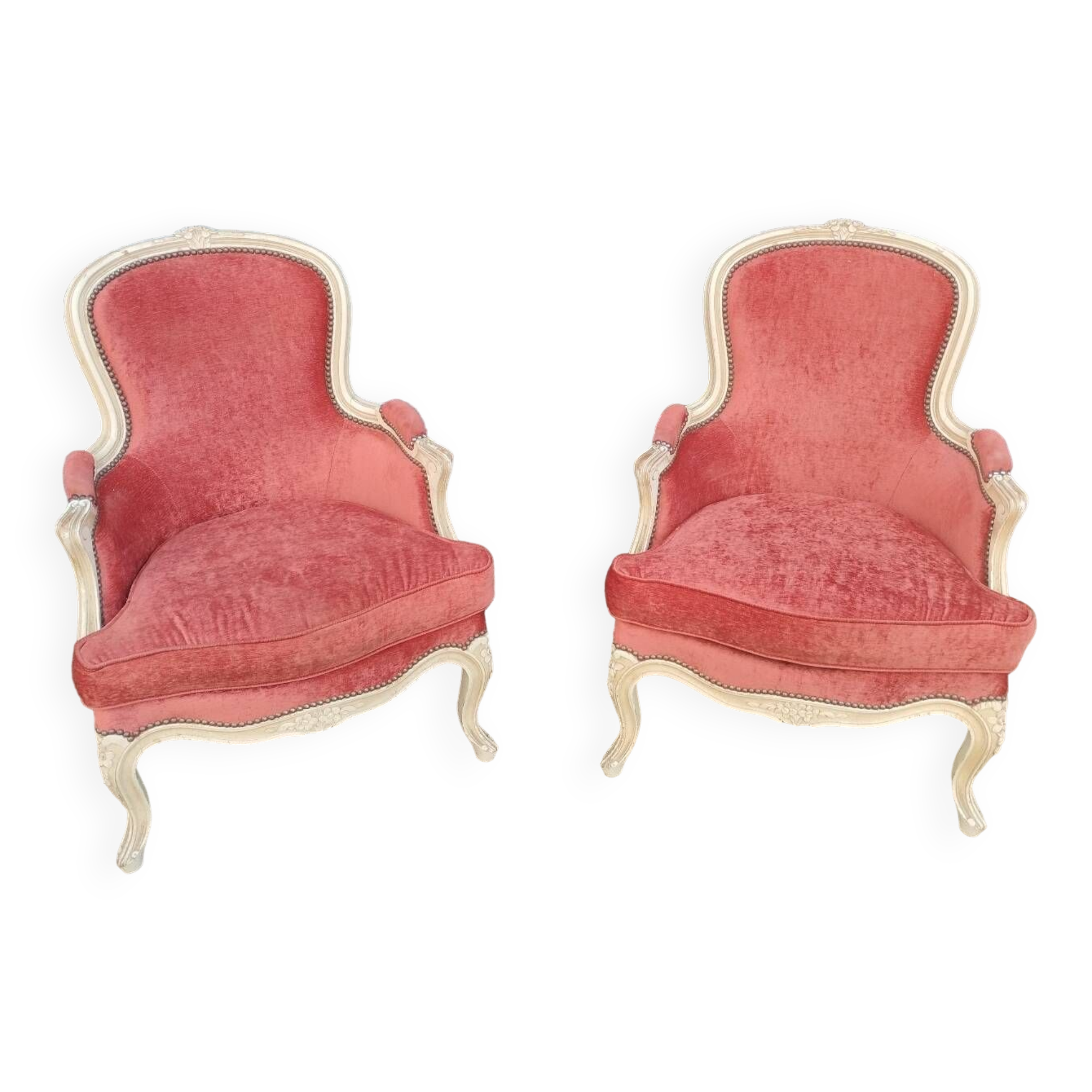Pair of old Louis XV style armchairs