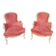 Paire de fauteuils anciens style Louis XV