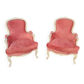 Pair of old Louis XV style armchairs