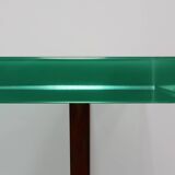 Console sculpturale Art Déco française avec plateau en verre, vers 1925