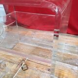 1970 plexiglass rolling side table