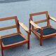 Ensemble de chaises en teck modernistes du milieu du siècle, Danemark, 1967