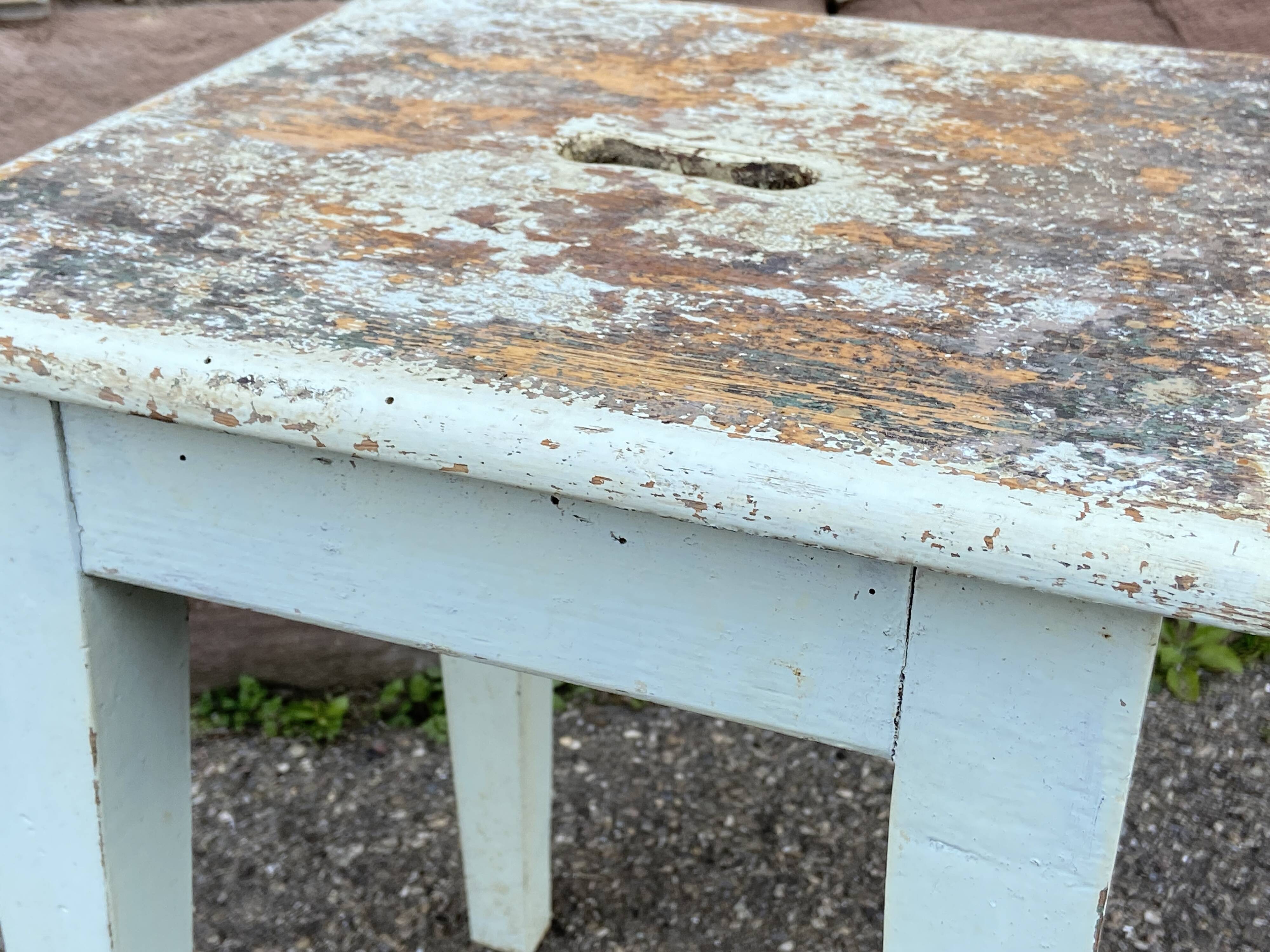 Rustic shabby chic stool