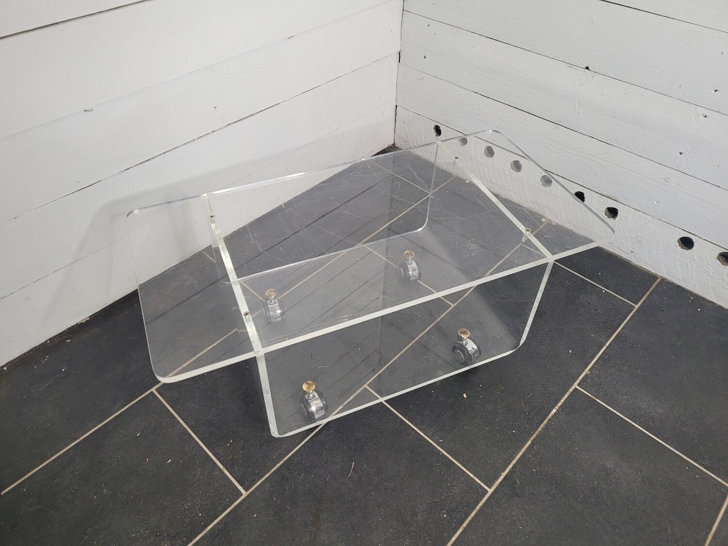 Plexiglas coffee table from the 70s