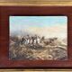 Orientalist battle scene, oil on panel in the style of George Washington