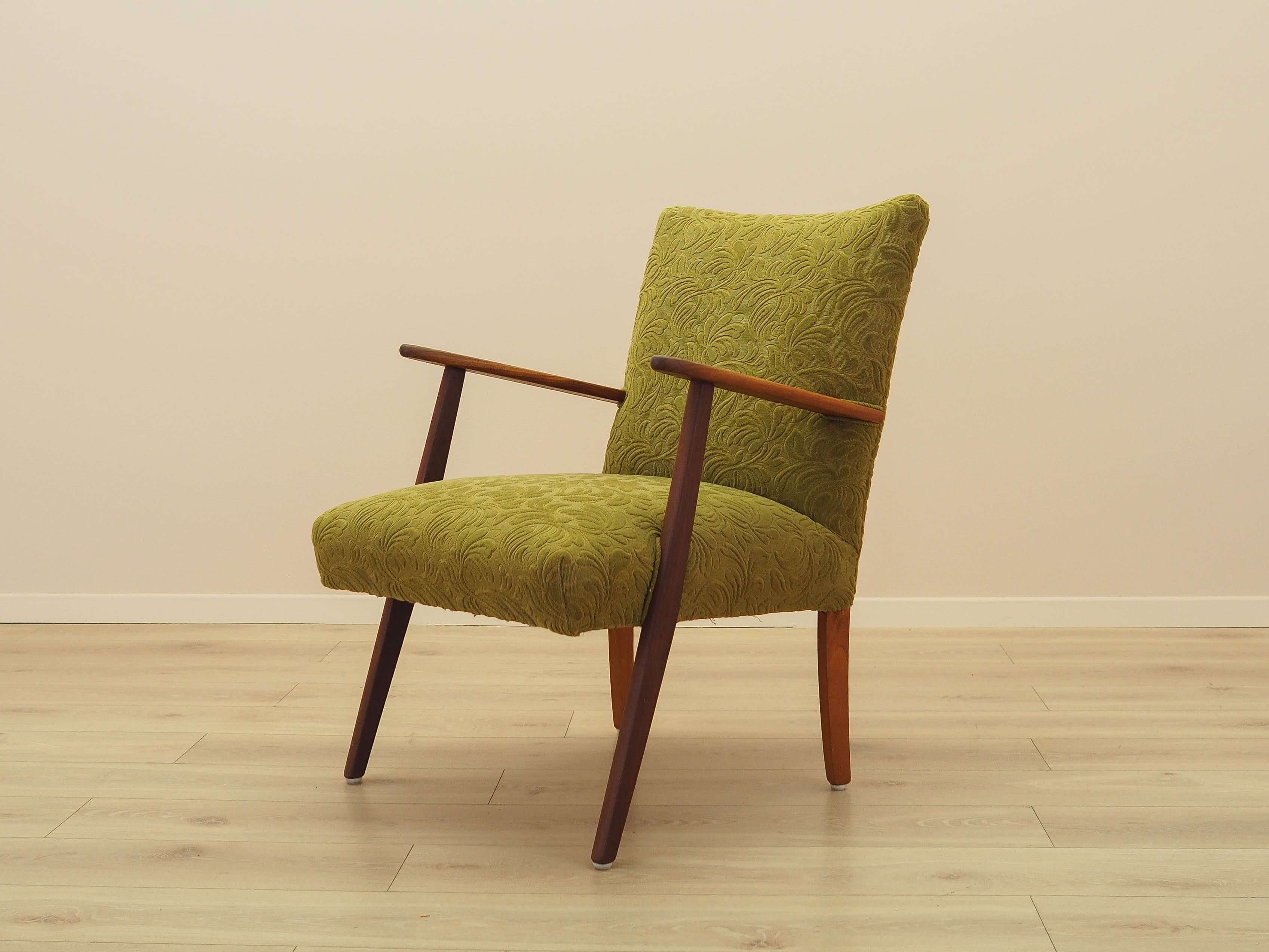Fauteuil danois vert, années 1960