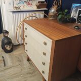 Commode vintage pieds compas