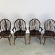 Magnifiques chaises de salle à manger de style Windsor en anglais, ensemble de 4.