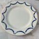 Assiette plate Salins décor bleues 24,5cm