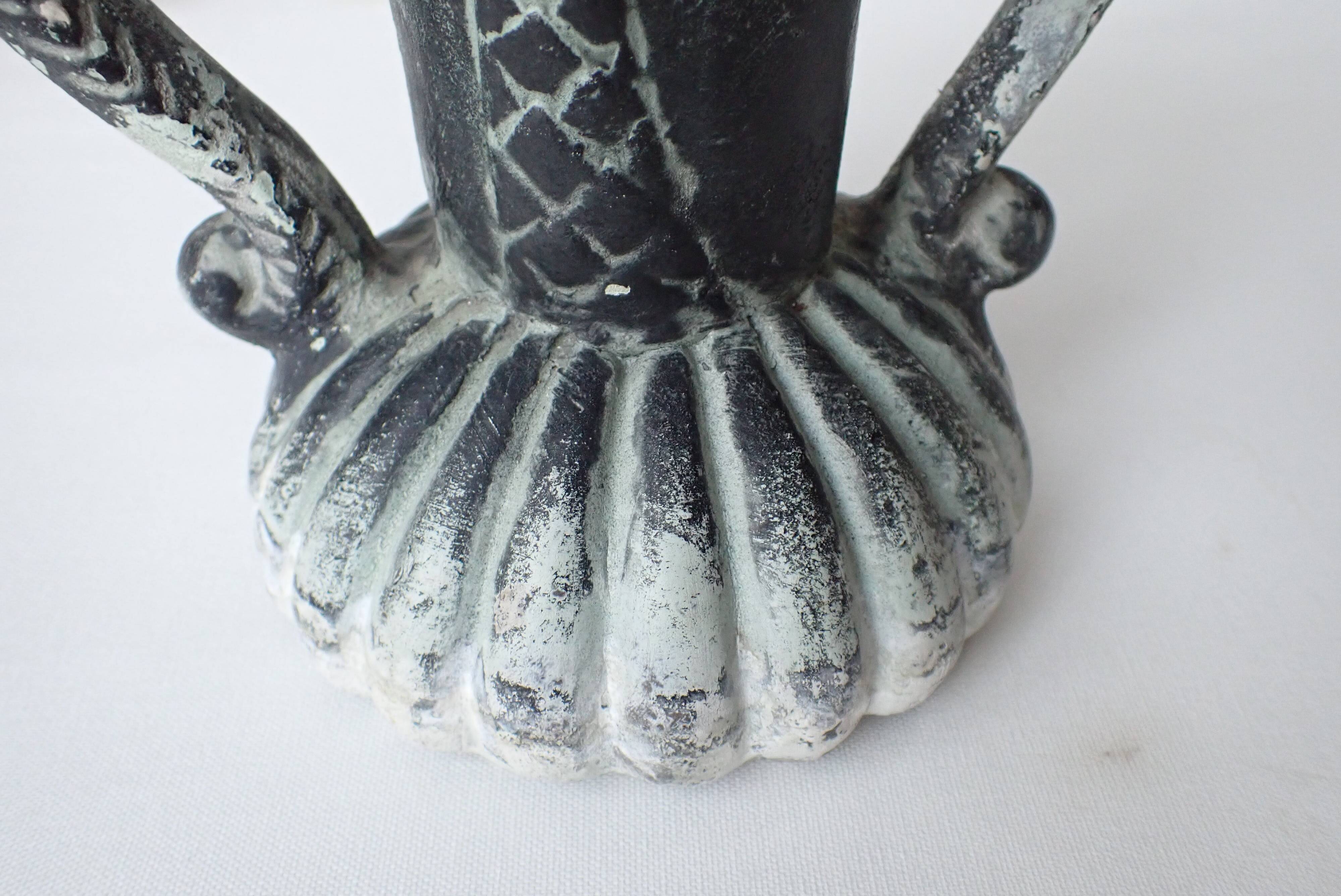 Baluster vase decorated with palm trees, 1950s style