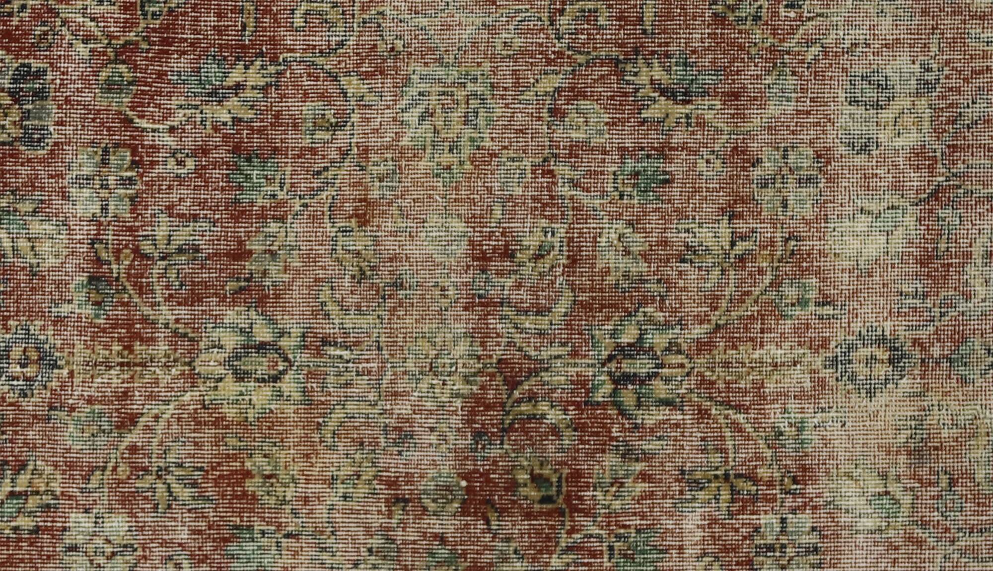 Turkish Anatolian Handmade Vintage Area Rug 204 cm x 114 cm