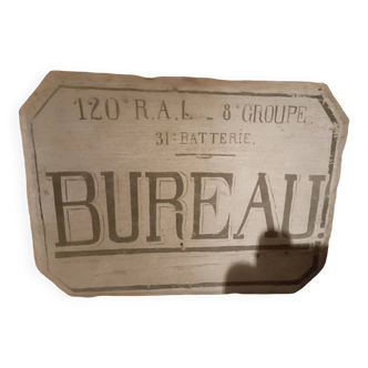 Plaque en bois ancienne