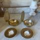 Pair of Scandinavian brass candlesticks