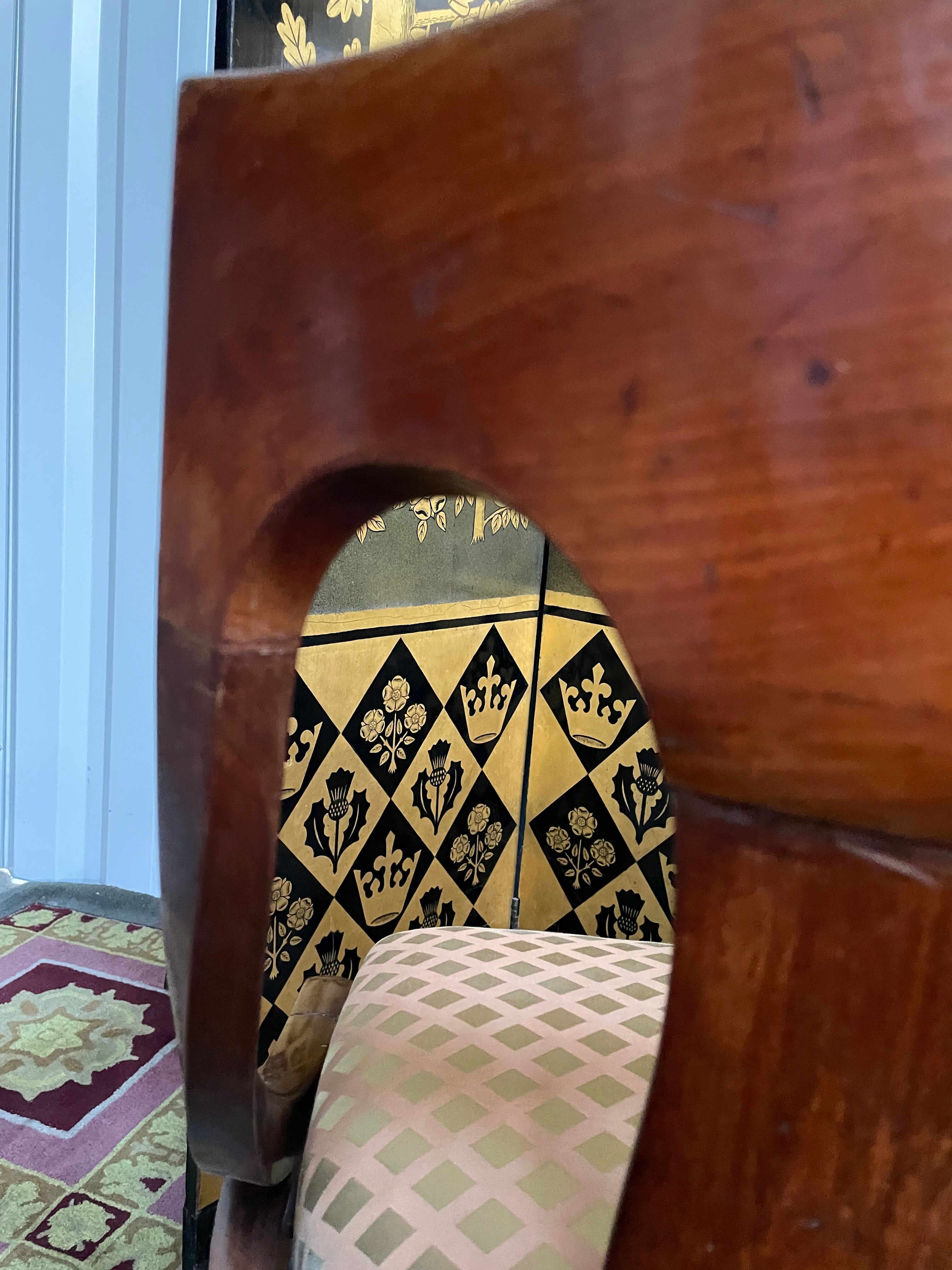 Suite of 4 Gondola Chairs in Mahogany Empire