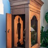 Antique display case, solid oak