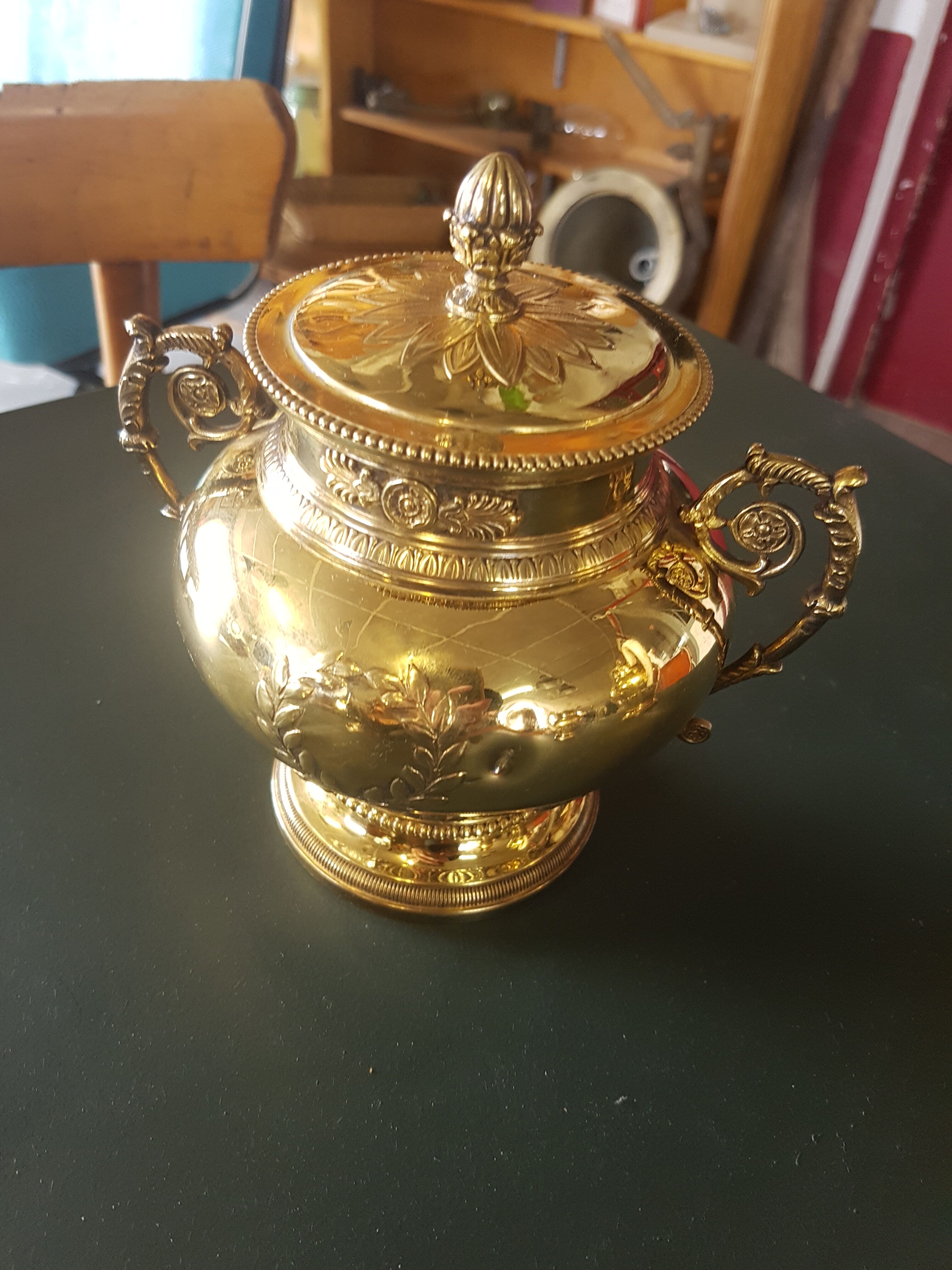 Tea and coffee set in vermeil and ivory