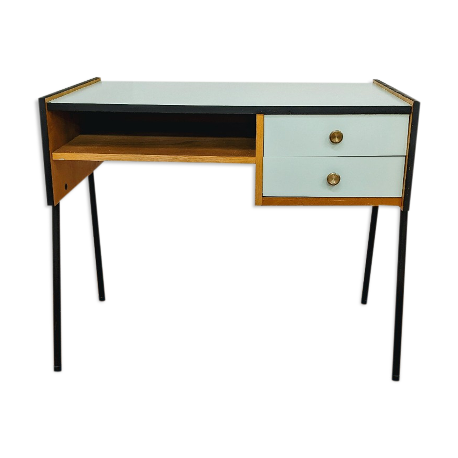 Vintage Scandinavian-style wooden desk