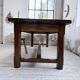 Table de ferme campagne noyer massif XL 250cm