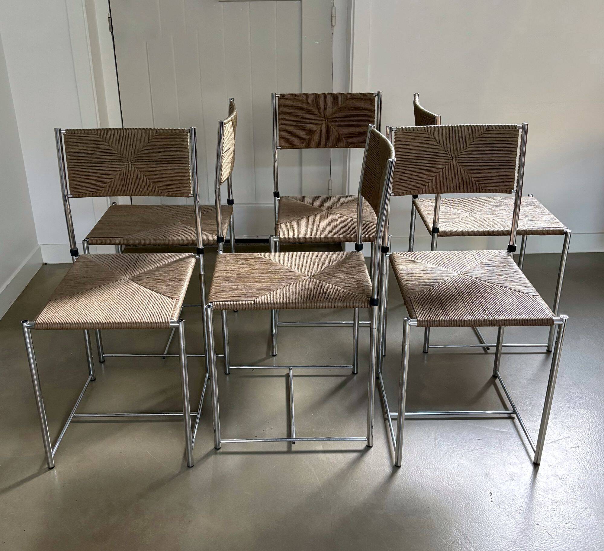Set of 6 'Paludis' chairs, Giandomenico Belotti for Alias, Italy, 1980s